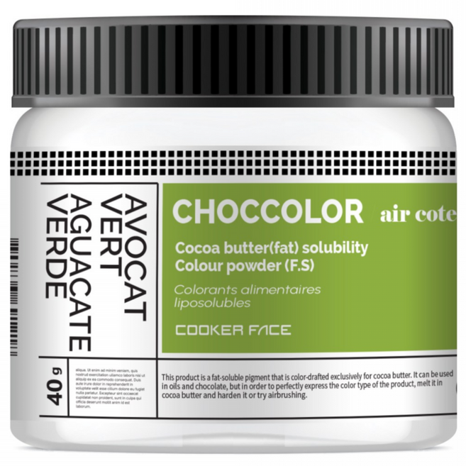 쿠커페이스 아보캇 FS 쇼칼라 초코렛지용성색소 분말색소, 1개, 80g