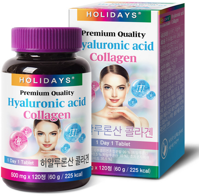 홀리데이즈 히알루론산 콜라겐, 120정, 1개