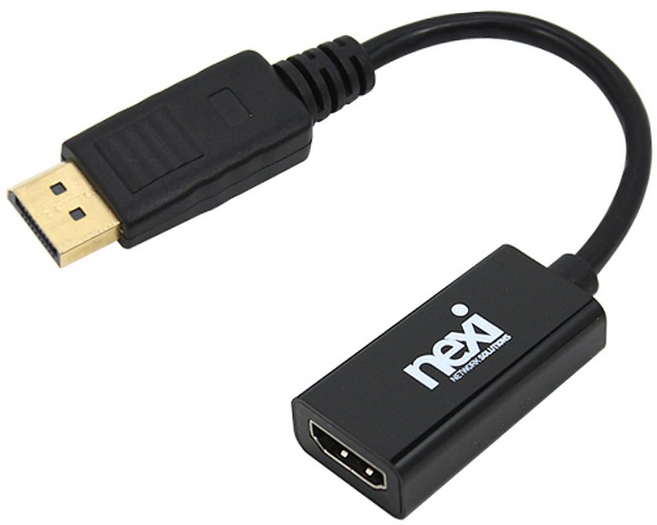 4K DP to HDMI2.0 컨버터 케이블 디스플레이포트 듀얼 모니터 변환젠더, 1개