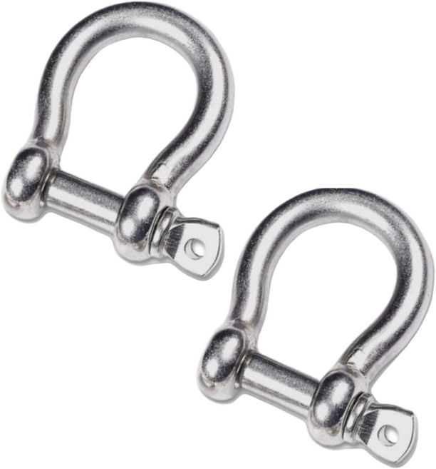 아이맥스몰 스텐 샤클 와이어 로프 체인 연결 고리 SUS 2p 4p 세트 서스 sus 304, 4개, SILVER