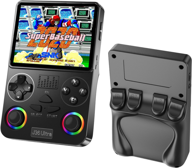 HOMIE 휴대용 게임기 고화질 화면 수만 가지 게임 원격 감지 버튼 게임기 다국어 기능 지원 레트로 게임기, 블랙