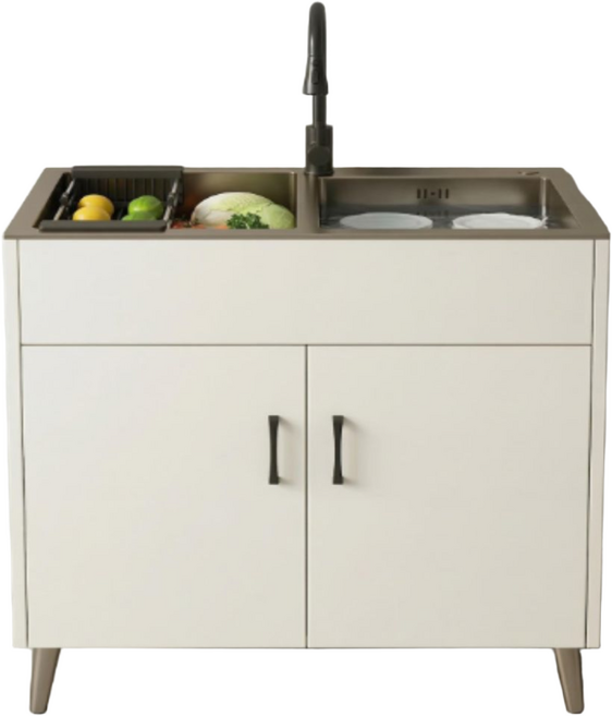 워크싱크 물튐방지 소형싱크대 튼튼한 소형 사무실 탕비실 원룸 모던 인테리어, 1개, 블랙