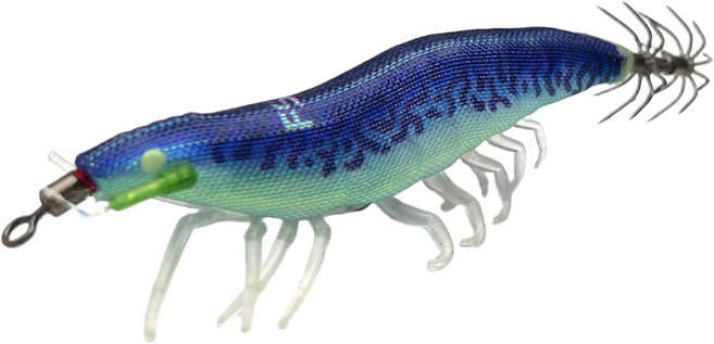 FST 25년 우마이 리얼 새우에기 60mm 전체uv+야광 애기 축광 실리콘 다리 완벽수평 침강 쉬림프 에기 갑오징어 쭈꾸미 한치에기, 3개, 5g, 08번 고등어