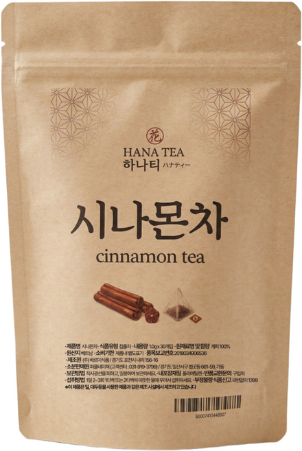 100%시나몬티백차, 1g, 1개, 30개입