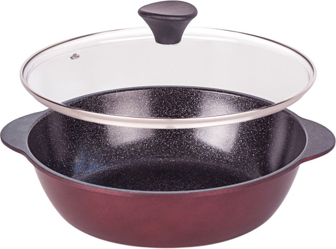 독일 바니니 인덕션 전골냄비 28cm 1개 유리뚜껑포함, 혼합색상