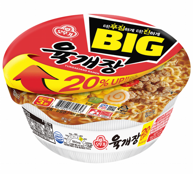 오뚜기 육개장 컵 104g, 6개