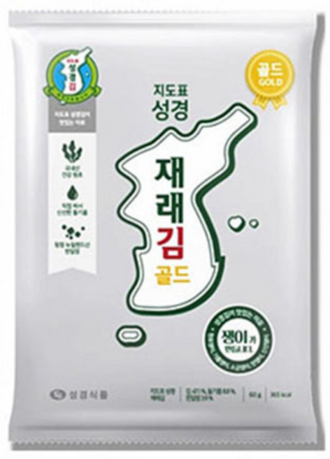 성경식품 지도표 재래식 성경김 골드재래 대, 60g, 1개