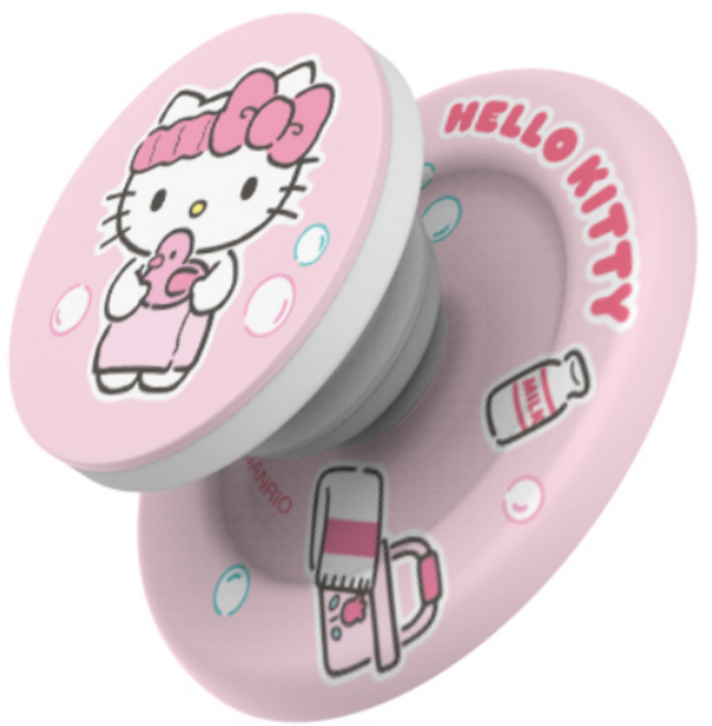 (정품)산리오 목욕 원형 그립 마그네틱 스마트톡+자석링(맥세이프 호환), 목욕_헬로키티, 1개, 색상
