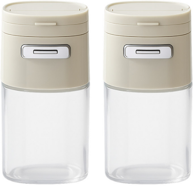헬로제인 2구 정량조절 양념통 소금통 조미료통, 2개, 180ml