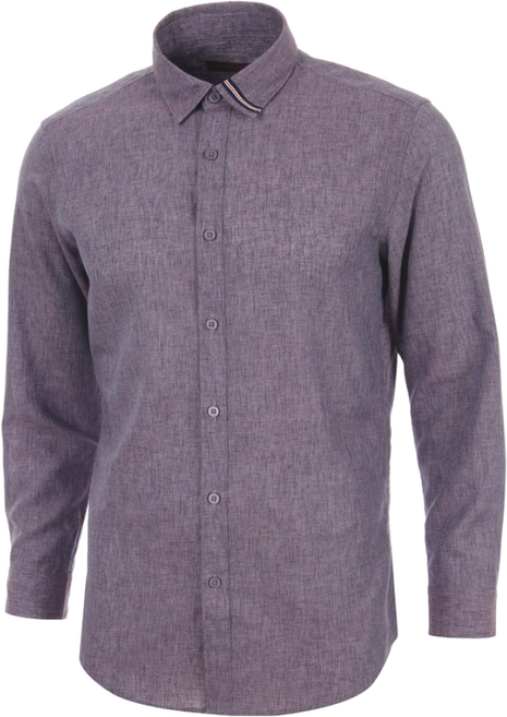 엘르 남성 린넨혼방 카라포인트 캐주얼핏 긴소매셔츠 41808