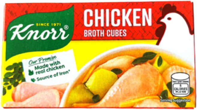 크노르 치킨 큐브 스톡, 60g, 1개