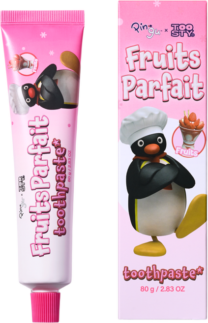 투스티 맛있는치약 핑구 남극치약 과일파르페 수분치약, 1개, 80g