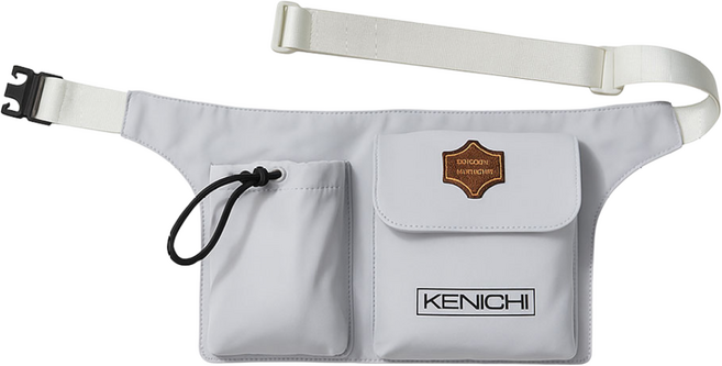 켄이치 파크 골프 힙색 초경량 원터치 버클 파우치 벨트형 허리가방, 1개, 화이트