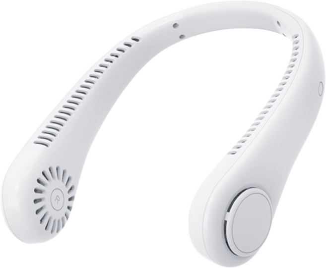 투데이리빙 1+1 넥밴드 선풍기 목에착 넥선풍기 휴대용 목걸이 목선풍기 핸즈프리 어깨 넥풍기 목풍기, R99550W(화이트