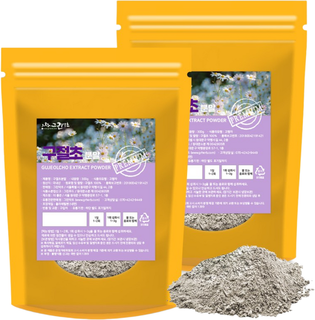 국산 구절초 분말 가루 300g, 2개
