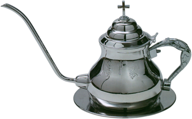 스텐 주전자 + 받침 (THS-10) 태현 성찬기 성례용품 성찬식준비 교회용품, 1개