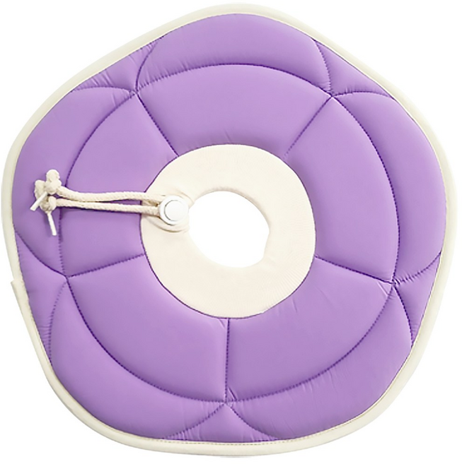 개놀자 반려동물 플라워 넥카라, 퍼플, 1개