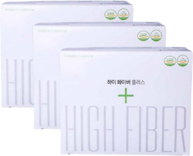 3묶음 식약처인증 하이화이버플러스60포 차전자피 유산균 식이섬유 부모님 장건강 청소년 직장인 30대 40대 50대 60대 70대 남자 여자, 330g, 3개
