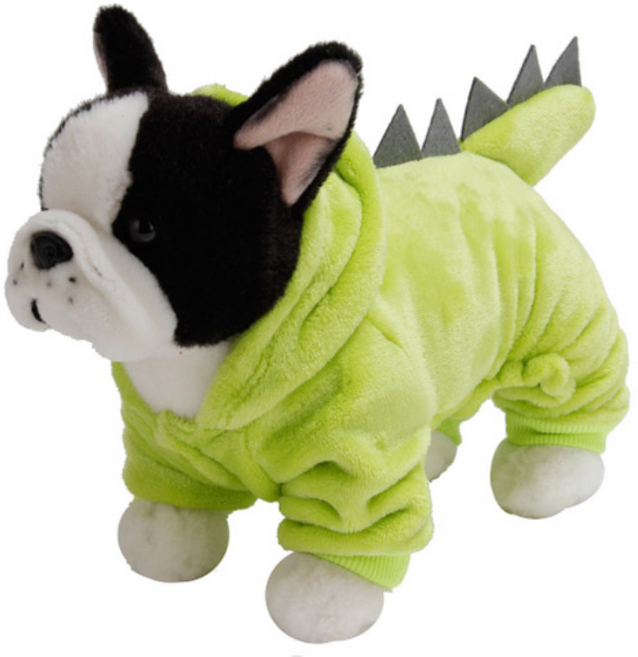 딩동펫 반려동물 공룡 후드 올인원, 연두, 1개