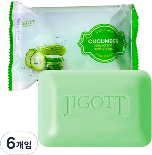 지고트 오이 때비누 향기로운 목욕 바디워시, 150g, 6개입