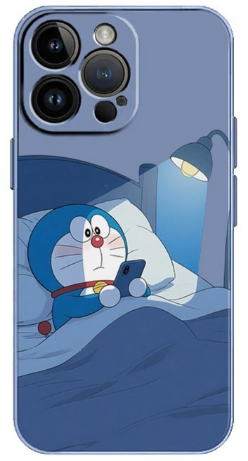 밤새워 핸드폰 만지작거리는 도라에몽 실리콘 케이스