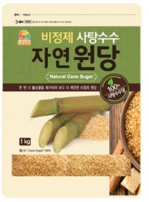 [오양식품] 자연원당사탕수수 1kg, 1개