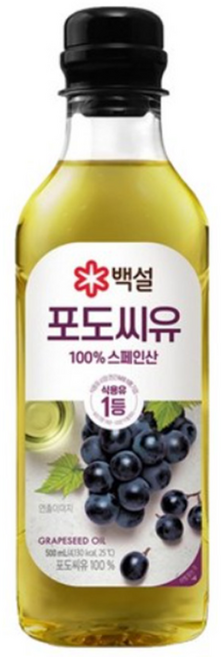 백설 포도씨유, 500ml, 4개