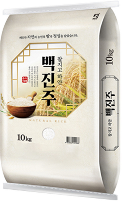 2025년 찰지고 하얀 백진주쌀, 상등급, 1개, 10kg