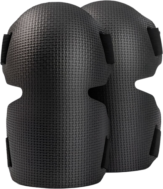 데일리앳 밀리거나 돌아가지 않는 2중 스트랩 무릎보호대, 2개, 클래식 블랙