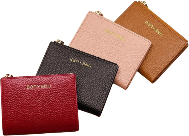 여성 프리미엄 소가죽 심플 슬림 반지갑 BYN-8109