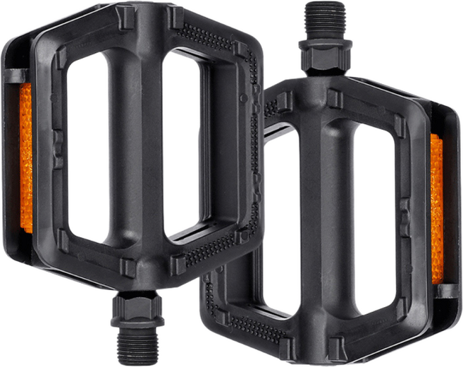 WEST BIKING Du 베어링 자전거 페달 밴드 반사편 미끄럼 방지 클래식 산악자전거 도로 자전거 페달, 1개, Black