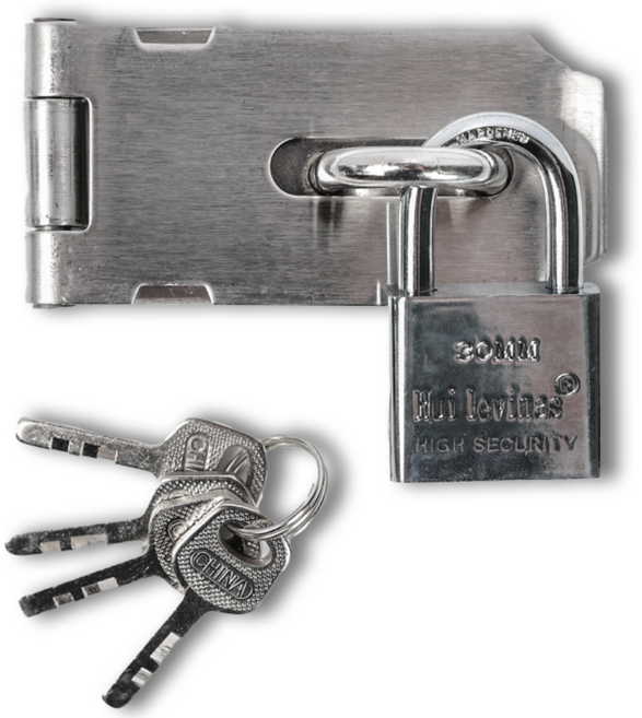 잔대리 자물쇠 경첩 세트 걸고리 실버, 1개