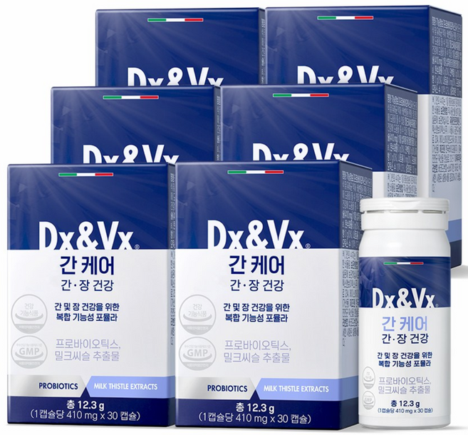 덱스벡스 밀크씨슬 간케어 유산균, 6개, 30정