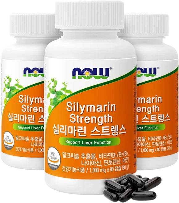 나우푸드 실리마린 스트렝스 90캡슐 3병 9개월분, 90회분, 3세트 - 쿠팡