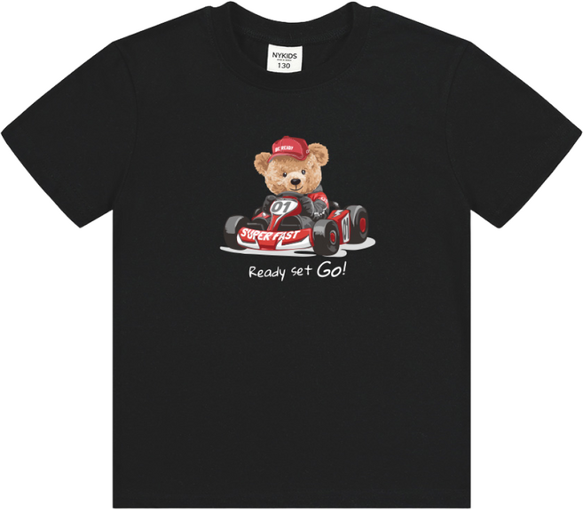 뉴욕꼬맹이 레이싱베어 아동 주니어 반팔(NY) 티셔츠 W188