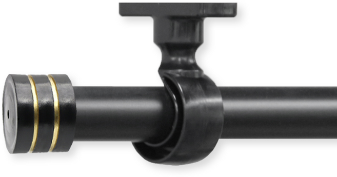 한국레일갤럭시 25mm NEW 라인 갤럭시2 커튼봉 커텐봉, 블랙 라인