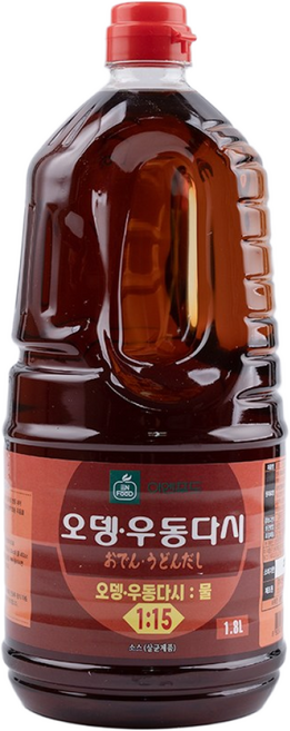 오뎅 우동 다시 1.8L 업소용 대용량 식당 식자재 국물 원액 육수 액상스프, 1개