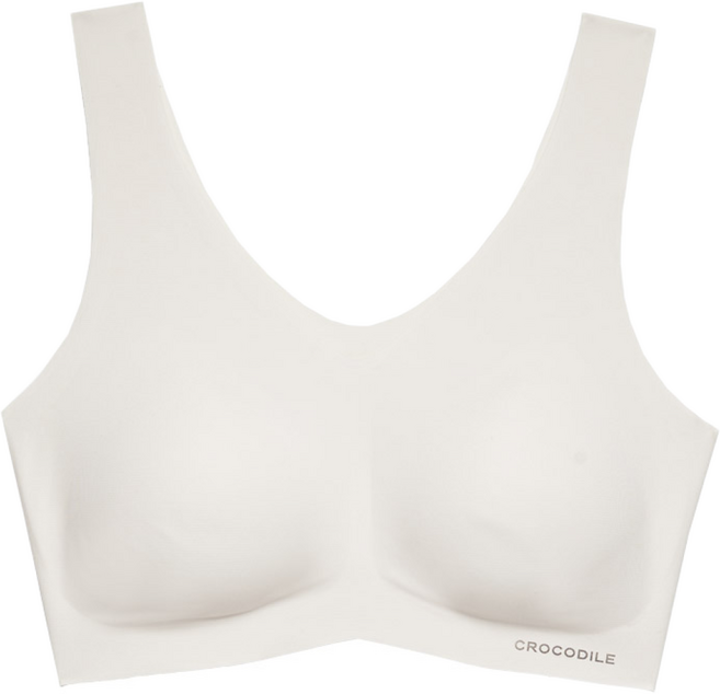 [크로커다일] 라이크라 인견쉘론 V넥 일체형 브라 택 1