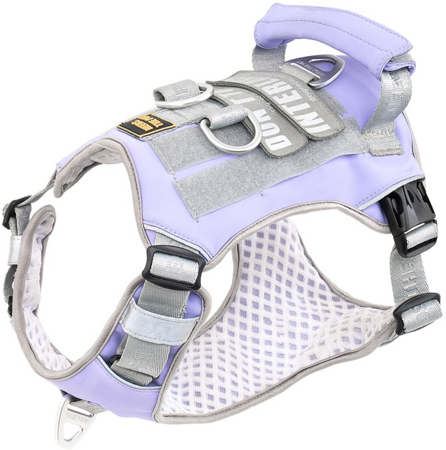 Needs the Pet. 寵物狗 Interlaken So Cool 客製化胸背帶, 紫羅蘭色, 1個