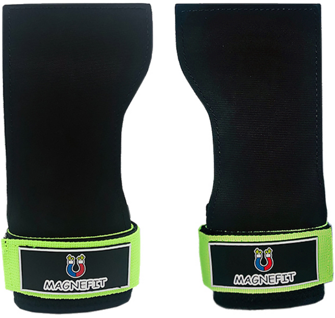 모찌그립 마그네핏 손바닥보호대 크로스핏그립 짐내스틱 헬스, 형광, 1개