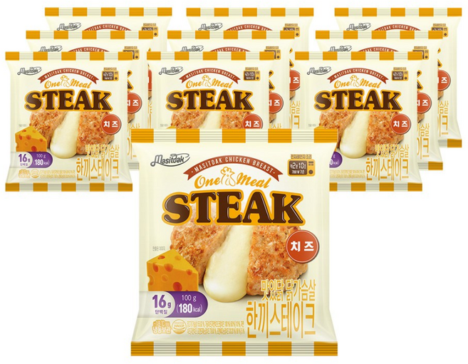 [랭킹닭컴] 맛있닭 닭가슴살 한끼 스테이크 2종 10팩 구성, 100g, 10개