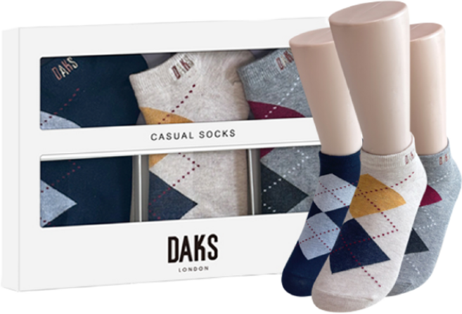 닥스(양말) [닥스양말] 숙녀3족세트 스니커즈 하트 22413