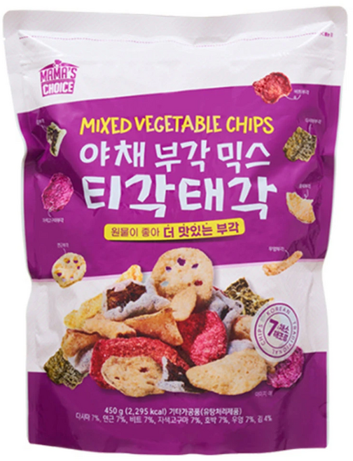 마마스초이스 대용량 마른안주 건강간식 야채부각 티각태각 450g, 1개