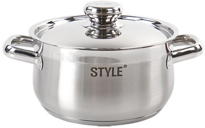 러브송 스타일 스텐 양수냄비, 실버, 20cm