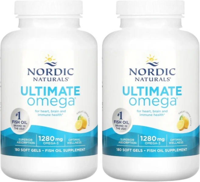 노르딕내추럴스 얼티메이트 오메가3 레몬 1280mg 180정 2개 - 쿠팡