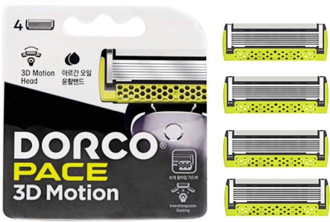 도루코 페이스 3D 모션 7중 면도날, 4개입, 1개