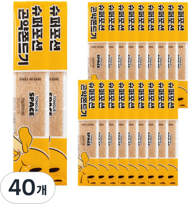 슈퍼포션 곤약쫀드기 벌크포장, 25g, 40개