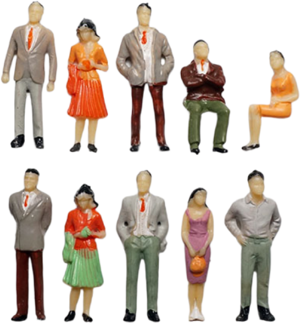 인체모형 칼라인체 사람모형 테라리움 디오라마 건축모형재료, 1:50(10p)