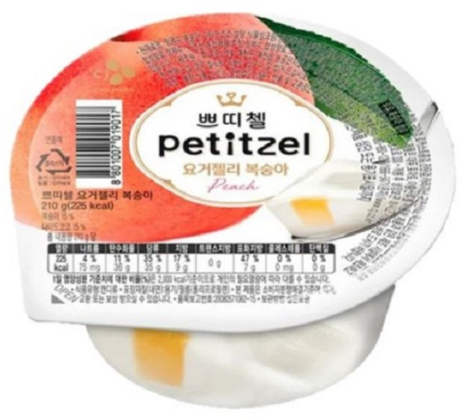 쁘띠첼 요거젤리 복숭아, 210g, 6개