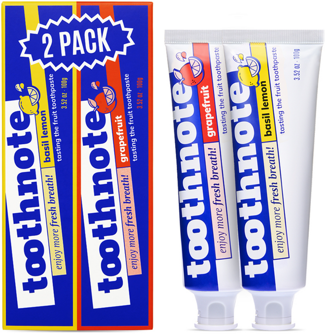 투스노트 수분 치약 바질 레몬 + 자몽 2종, 200g, 1개